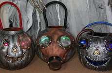 DIY Metallic Jack-O-Lanterns
