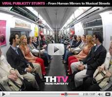 Top 10 Publicity Stunts - Human Mirrors, Train Station Mobs and Dorm Light Shows