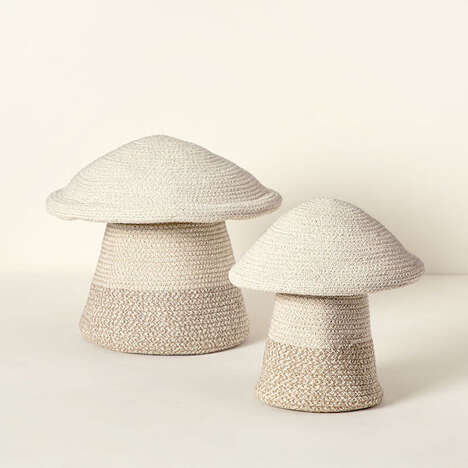 469771_1_468 Whimsical Storage Baskets : Mini Mushroom Woven Basket
