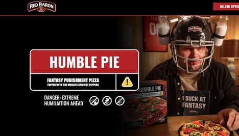 Pizza-Themed Fantasy Football Punishments - RED BARON® &amp; Anthony 'Spice' Adams Team Up (TrendHunter.com)