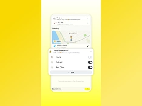 Arrival Notification Features - Snapchat Launches Arrival Notifications To Auto-Share Destinations (TrendHunter.com)