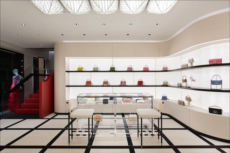 Color Accented Flagship Stores Valentino Flagship Store