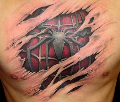 Spiderman Tattoo Chest. Spiderman Tattoo Chest - Page