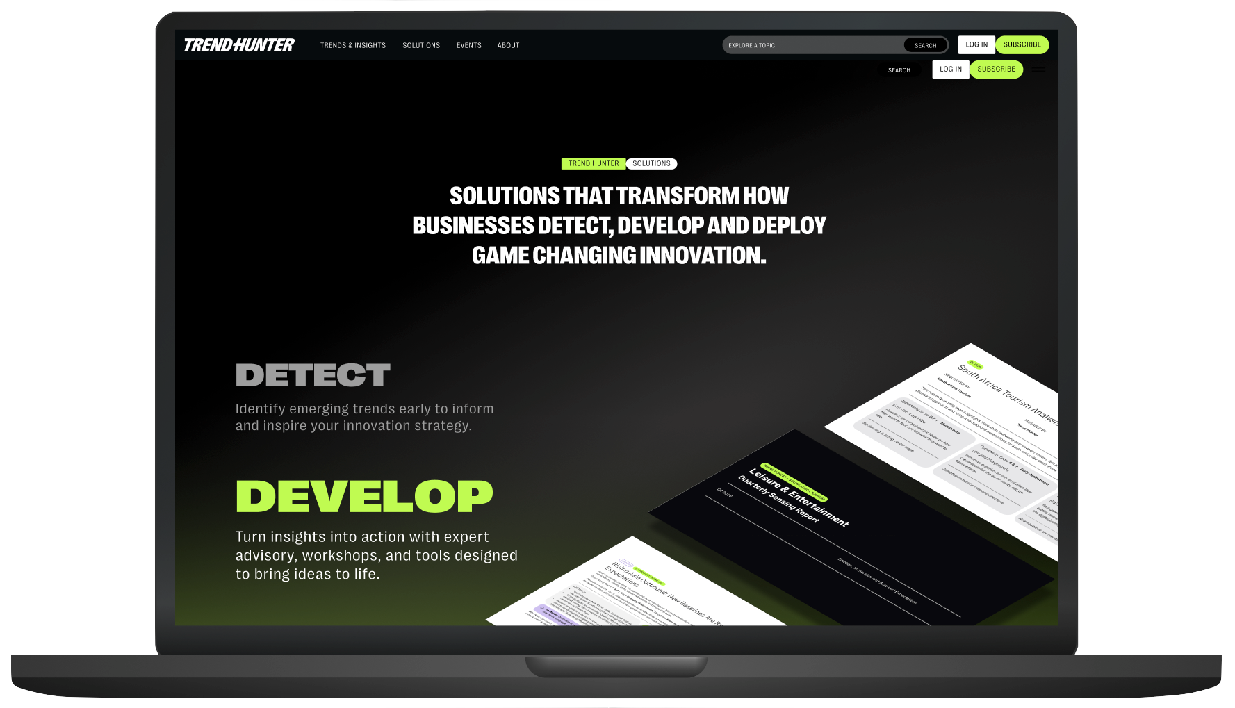 Trend Hunter trend platform dashboard