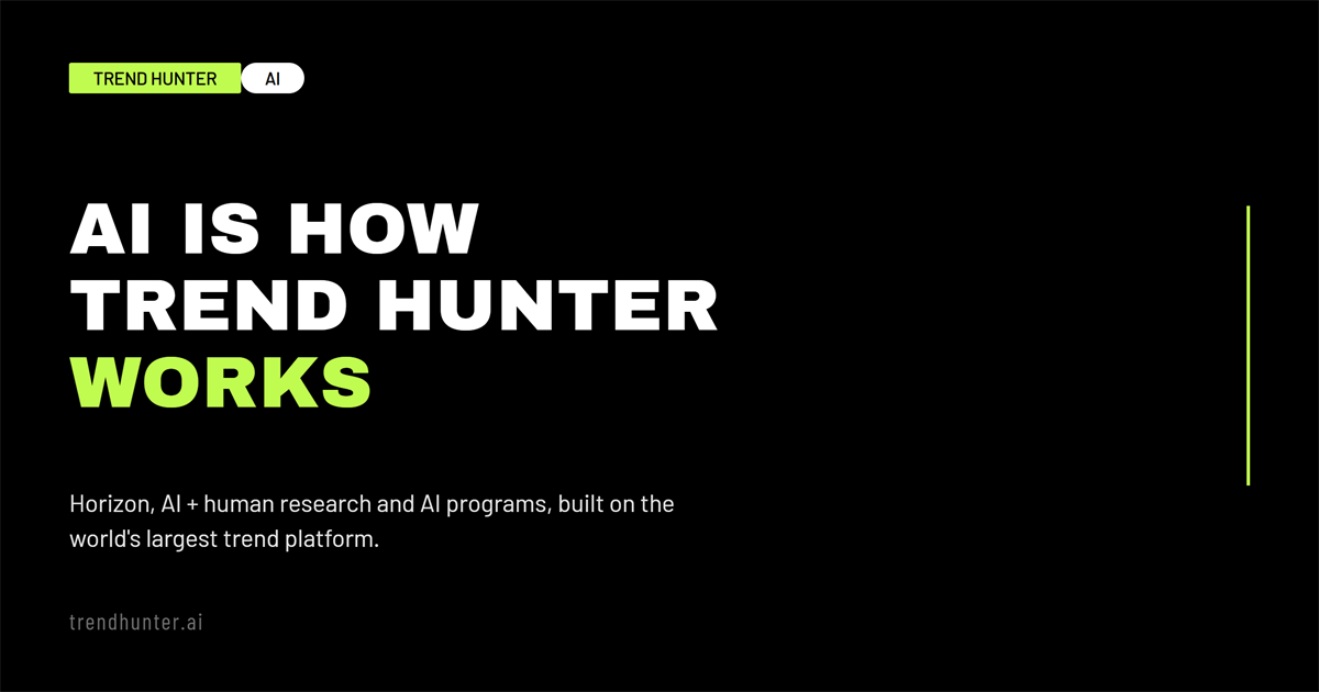 Screenshot of Trend Hunter, AI trend intelligence backed by two decades of research data