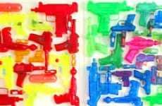 Square of Squirtguns Wall-Hanging