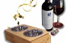 Recycled Wine Crate As Dog Bowl
