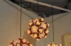 Free-Folded Paper Lamps