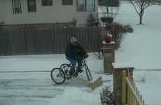 DIY Bike Snow Plows