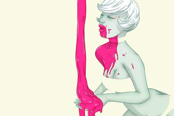 Pink Paint-Splattered Bosoms