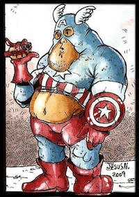 Overweight Superhero Illustrations Image 2