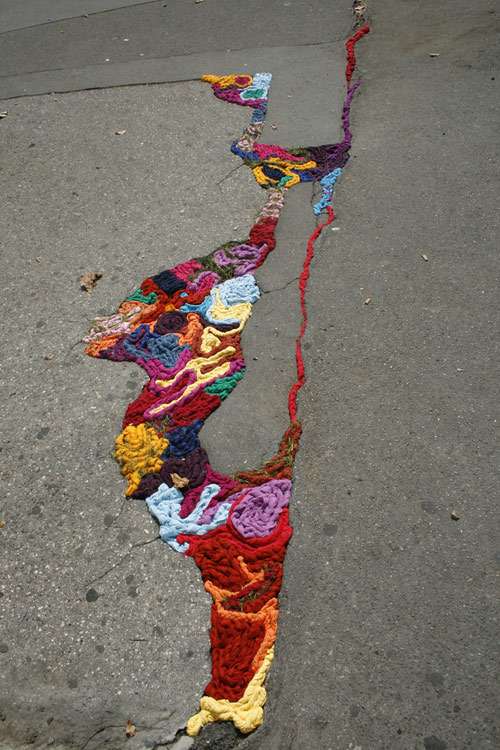 Pothole Yarn Graffiti