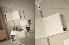 Twisting Shelving Units