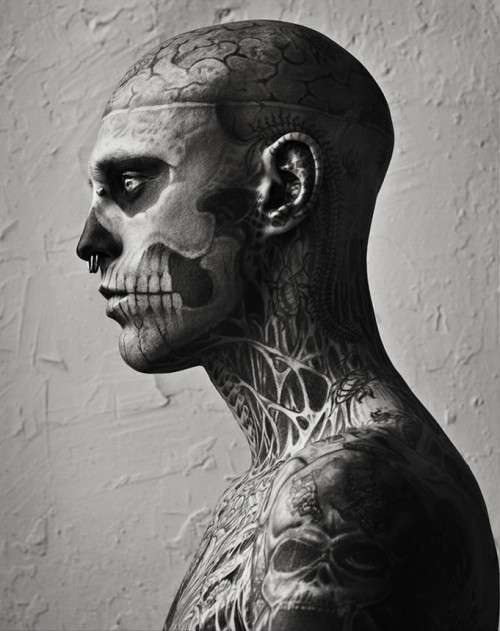 Skeletal Tattooed Editorials