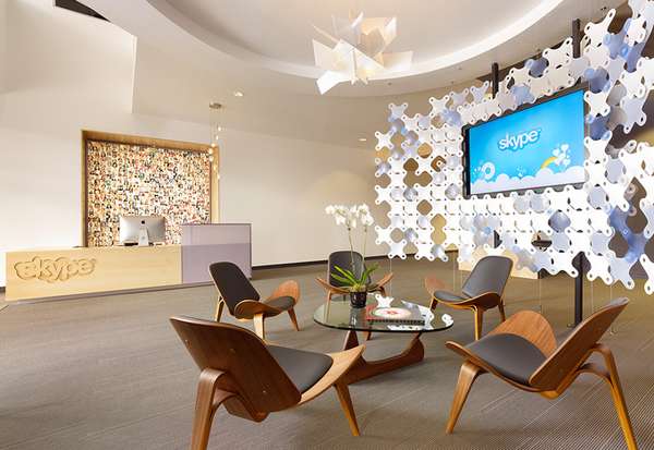 Designer Telecommunications Interiors: New Skype Office Provides a Warm ...