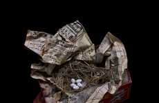 Newspaper Nest Art