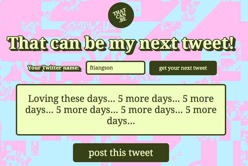 Tweet-Generating Websites