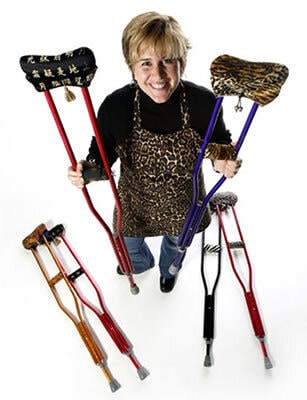 Fashion Crutches With Matching Bags