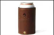 Whiskered Leather Cup Sleeves