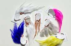 Feathered Faux Earrings