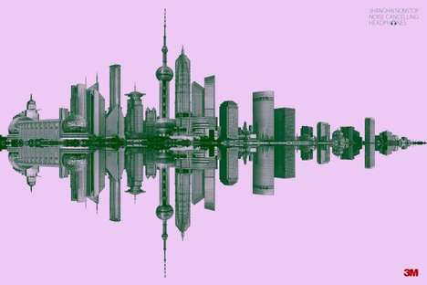 Sound-Wave Skyline Ads