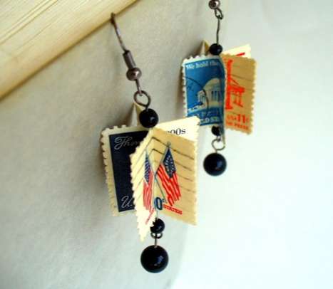 Postage Stamp Earrings
