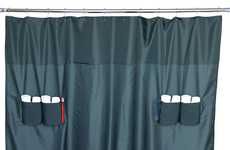Storage-Savvy Shower Curtains