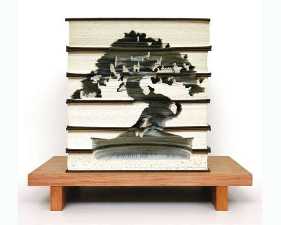 Scalpel-Sculpted Book Stacks