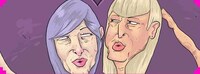 Flirting Elderly Illustrations Image 2