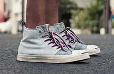 Distressed Denim Sneakers