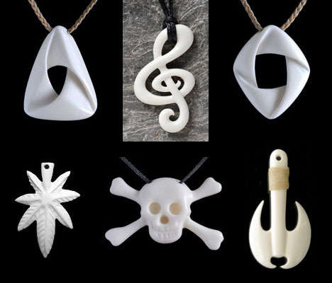 Bone-Carved Pendants