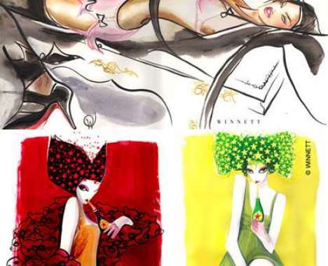 56 Hot High-Fashion Illustrations