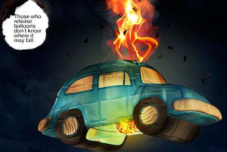 Fiery Flying Auto Ads