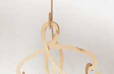Curling Lumber Clothes Racks