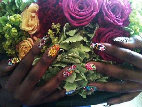 Vivacious Floral Manicures
