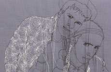 Pensive Needlepoint Portraits