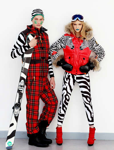 Eclectically Printed Snowsuits