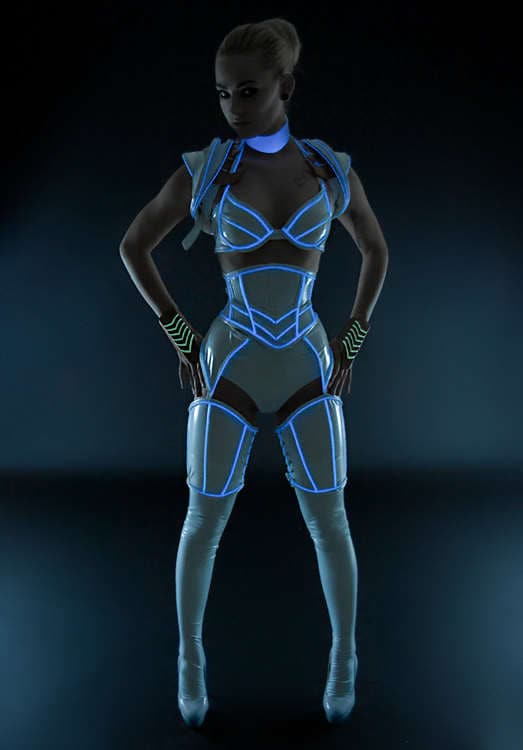 Tron-Inspired Illuminated Costumes