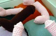 Crocheted Phallic Pillows