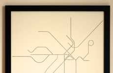 Minimalist Typographic Subway Maps