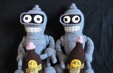 Crochet Beer-Chugging Robots