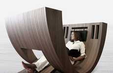 Curvilinear Bookworm Loungers
