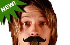 Mustache Bottle Clip-Ons