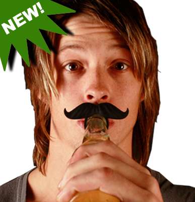 Mustache Bottle Clip-Ons