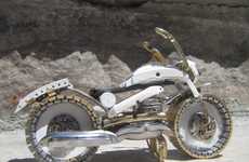Two-Wheeled Timepiece Sculptures