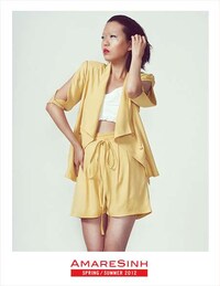 Asymmetrical Canary Gowns Image 2