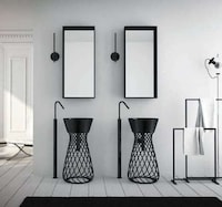 Wicker Basket Washroom Basins Image 2