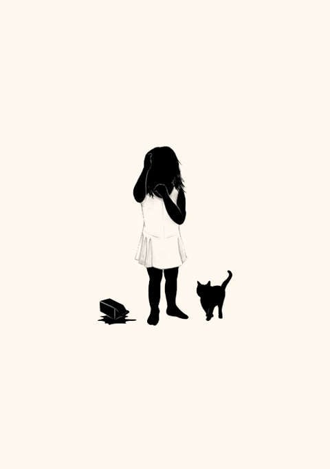 Faceless Children Illustrations