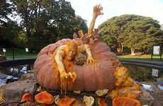Monstrous Pumpkin Sculptures