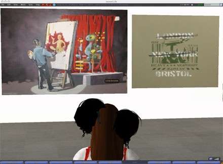 Second Life Banksy Party- Banksy Ghetto